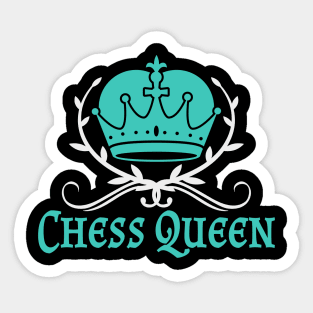 Chess Queen Player Crown Women Sticker